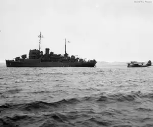 USS Casco (AVP-12) with PBY